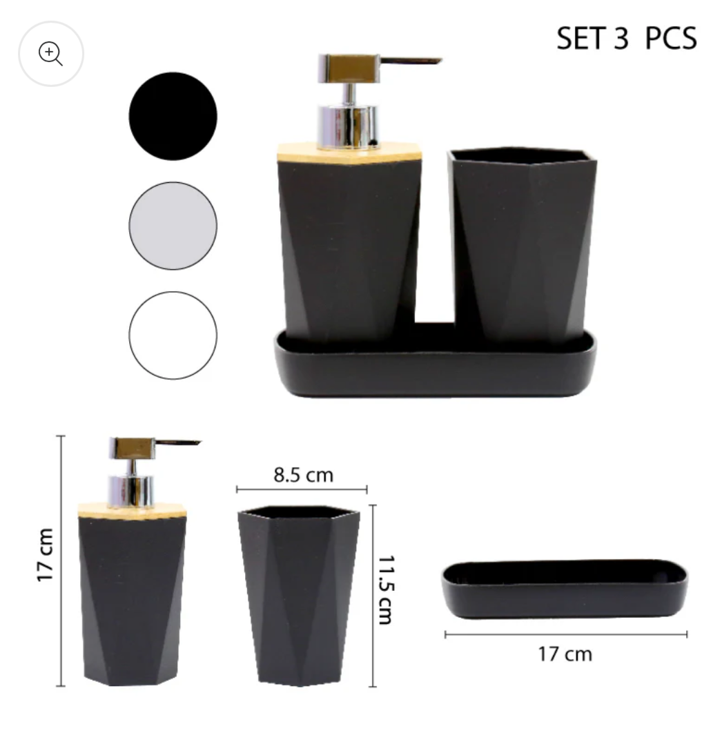 SET JUEGO DE BAÑO DE 3 PCS