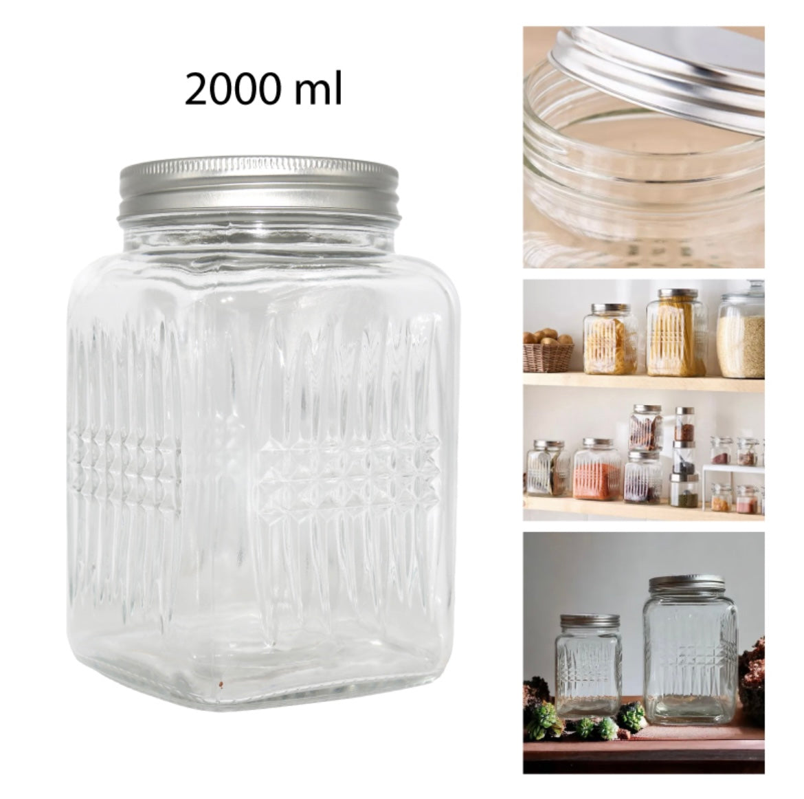 FRASCO ALMACENAMIENTO DE VIDRIO 2000 ML