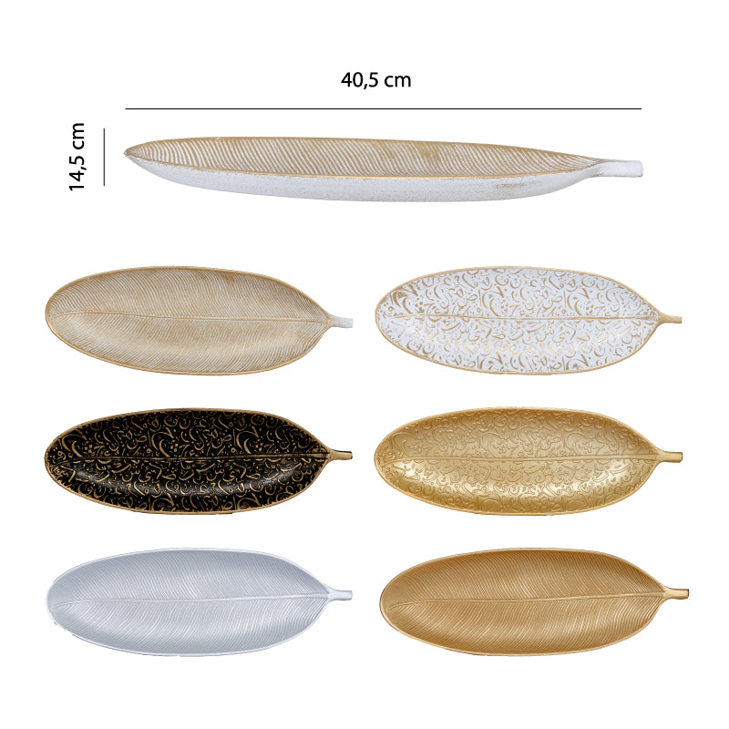 BANDEJA DE PLASTICO EN FORMA DE HOJA