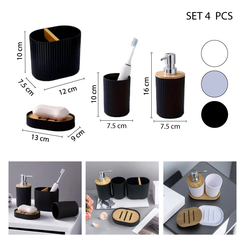 SET JUEGO DE BAÑO DE 4 PCS