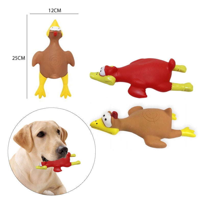 POLLO CHILLÓN DE GOMA – JUGUETE PARA PERROS