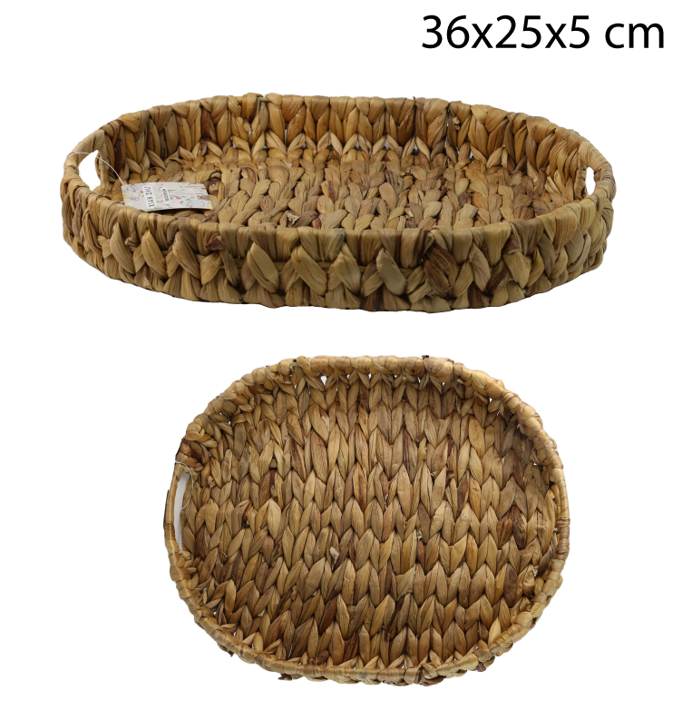 BANDEJA RUSTICA MEDIANA OVALADA DE YUTE