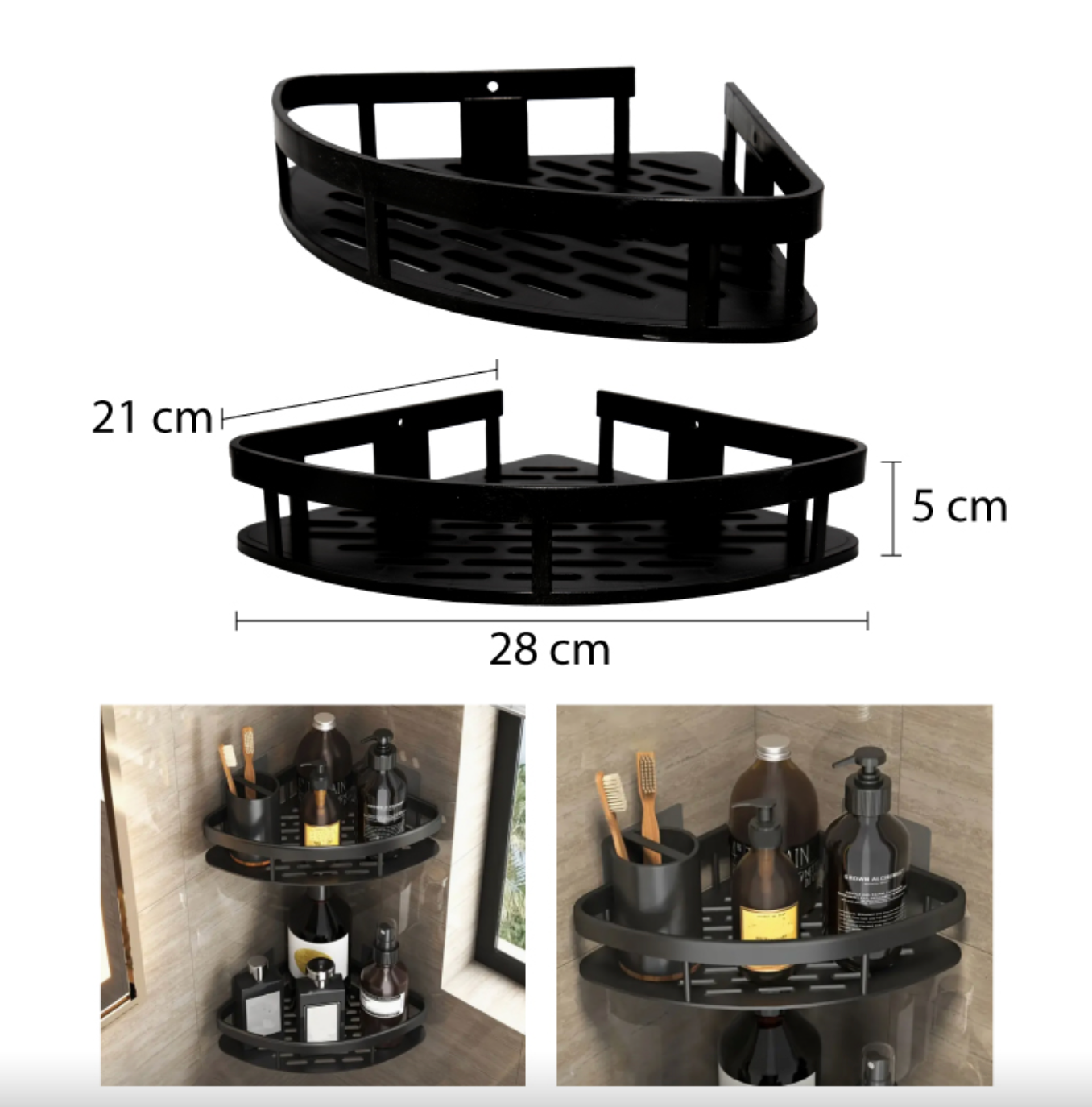 Repisa esquinera de plástico