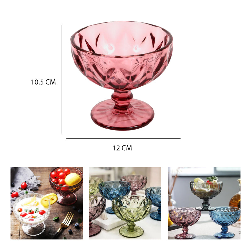 COPA PARA POSTRE ROSA 400ML