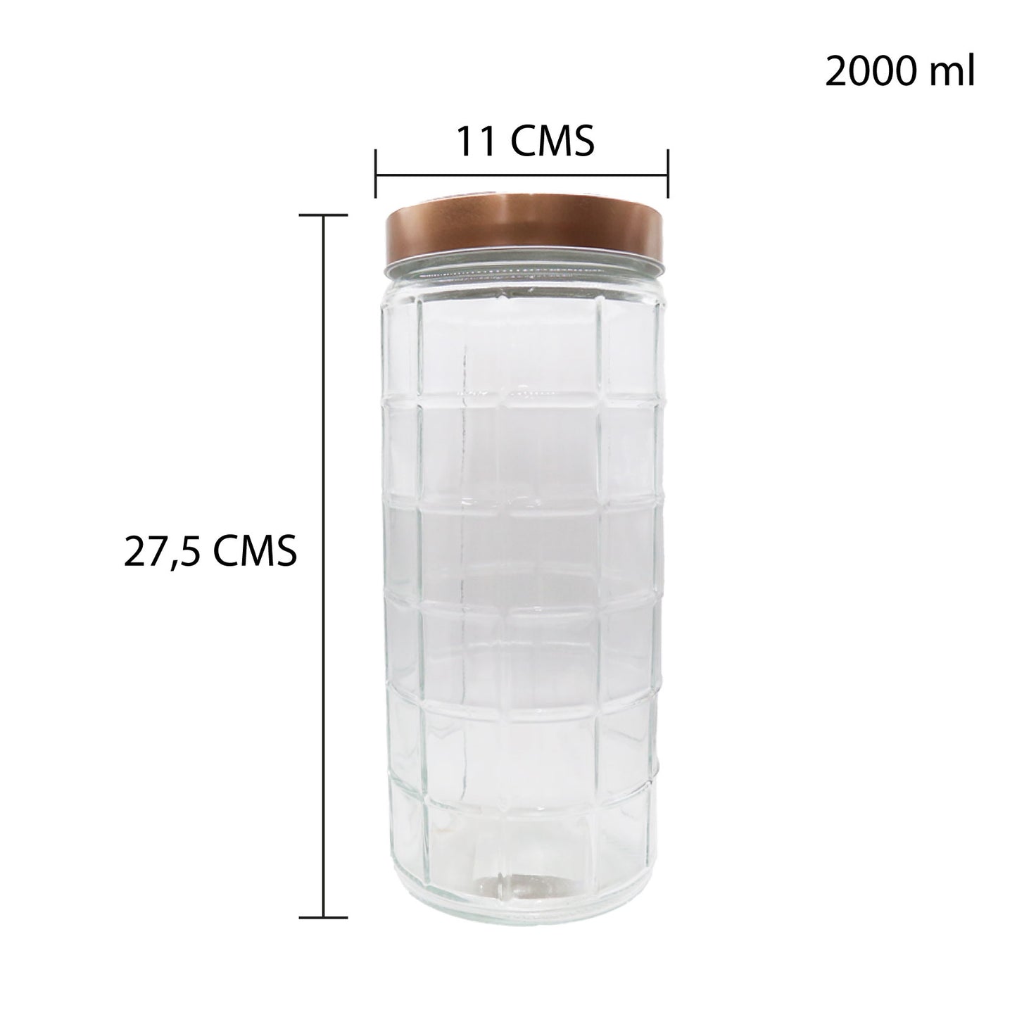 FRASCO ALMACENAMIENTO DE VIDRIO 2000 ML