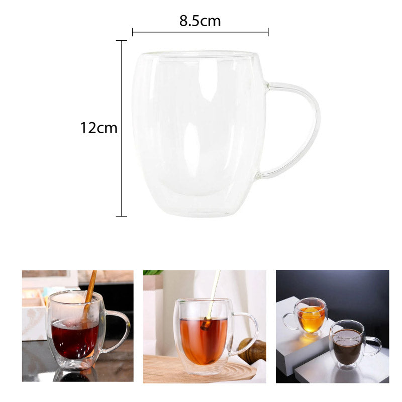 TAZA DE VIDRIO RESISTENTE AL CALOR 350ML