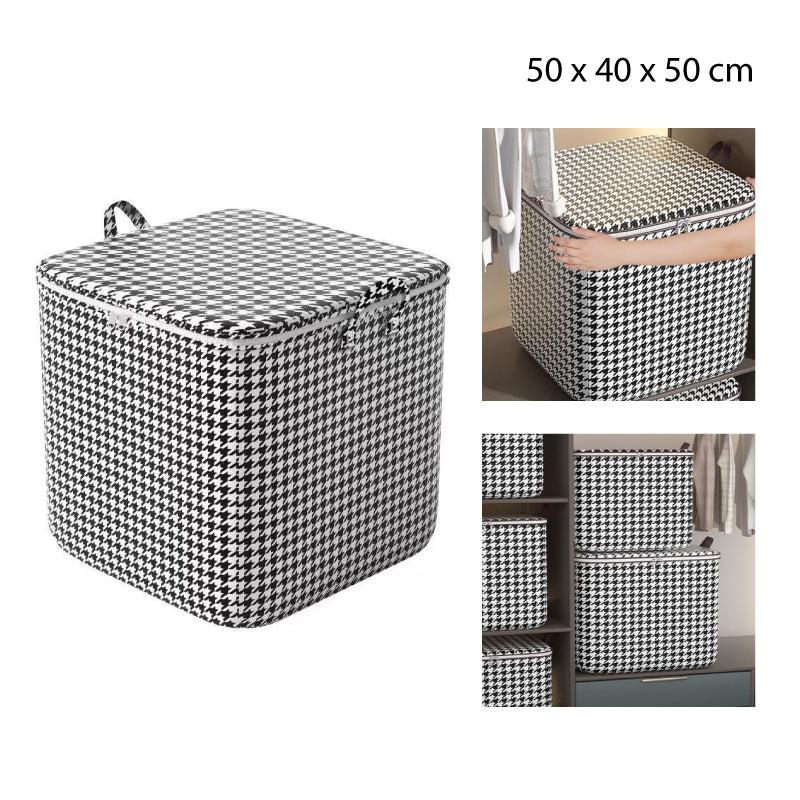 BOLSA PARA ROPA LAVANDERÍA DISEÑO CUADRILLÉ