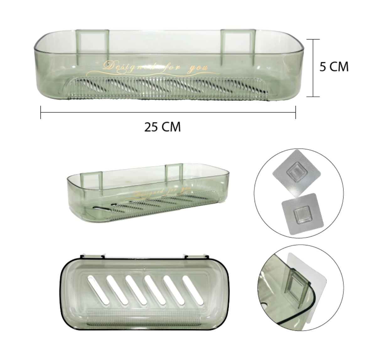 ESTANTE FLOTANTE DE PLÁSTICOPARA BAÑO – 25 x 5 CM