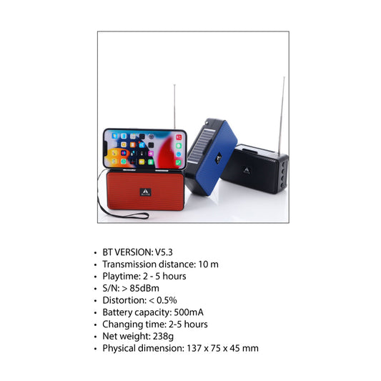 PARLANTE CON LINTERNA Y VENTILADOR