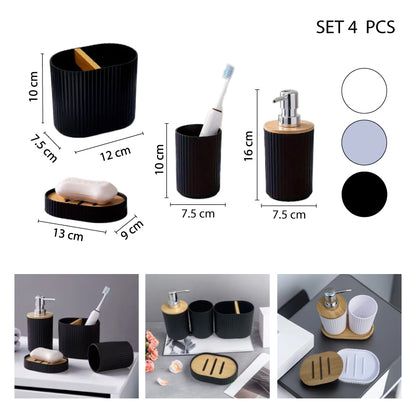 SET JUEGO DE BAÑO DE 4 PCS