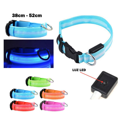 COLLAR CON LUZ LED PARA MASCOTAS