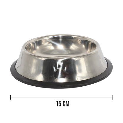 COMEDERO O BEBEDERO DE METAL PARA MASCOTAS 15CM