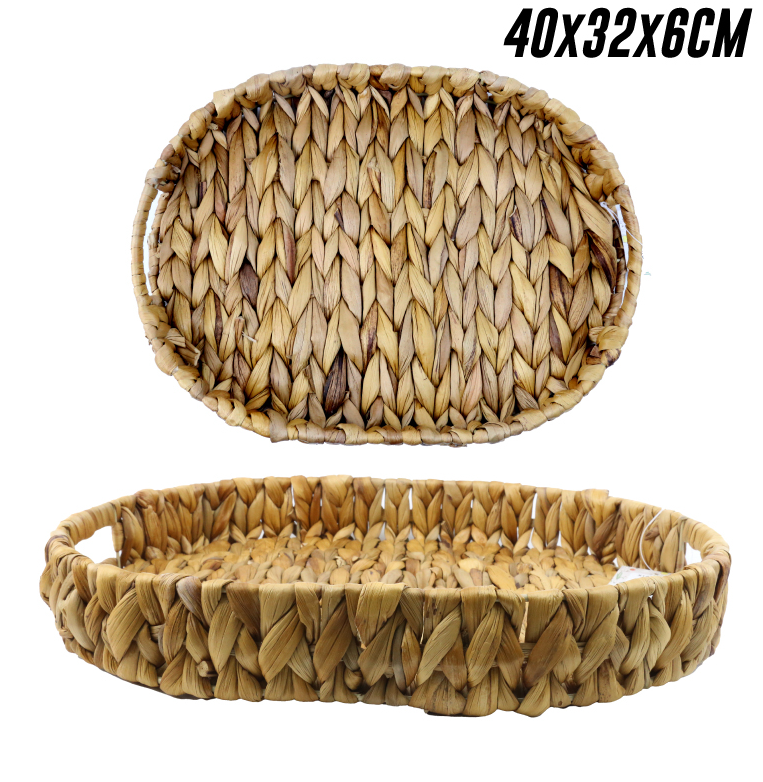 BANDEJA RUSTICA GRANDE OVALADA DE YUTE