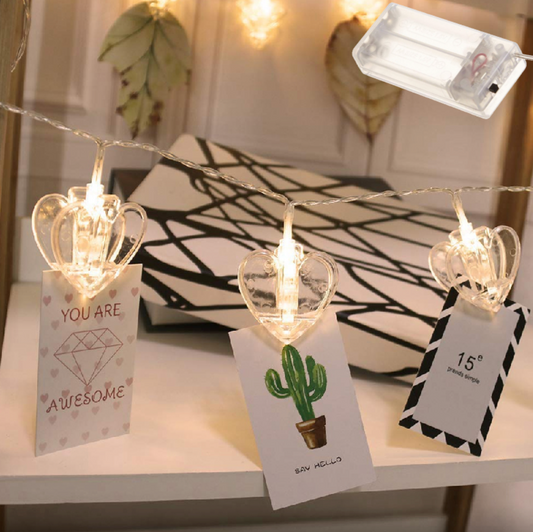 Luces led clip - diseño corazón