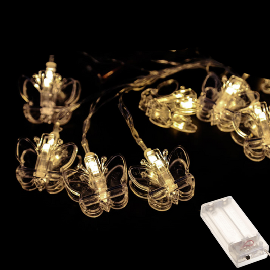 Luces led clip - diseño mariposa