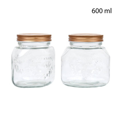 RECIPIENTE ALMACENAMIENTO DE VIDRIO 600ML