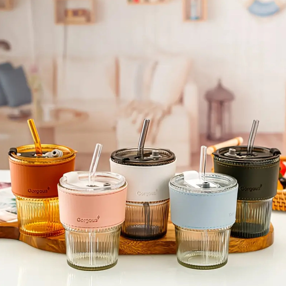 VASO PARA BEBIDAS CALIENTES CON TAPA Y PROTECTOR TERMICO 450ML