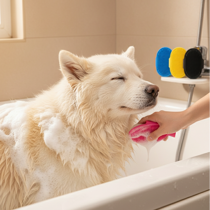 CEPILLO DE SILICONA PARA LIMPIEZA DE MASCOTAS