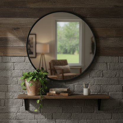 ESPEJO DECORATIVO CIRCULAR NEGRO 29,5 CM