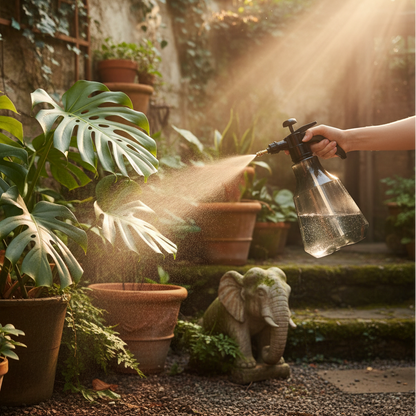 BOTELLA DE AGUA CON PULVERIZADOR PARA RIEGO 2LTS