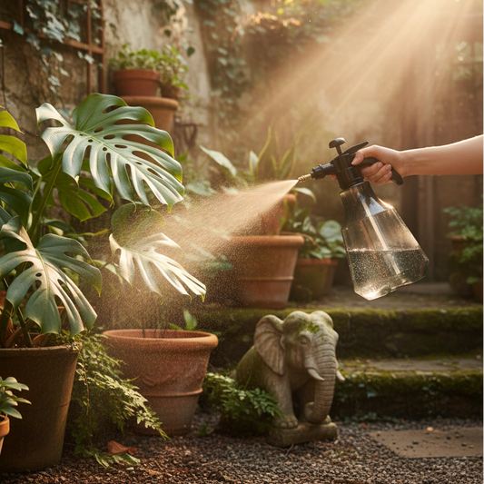 BOTELLA DE AGUA CON PULVERIZADOR PARA RIEGO 2LTS