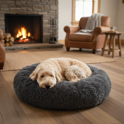 CAMA PELUDA PARA MASCOTAS D 50CM