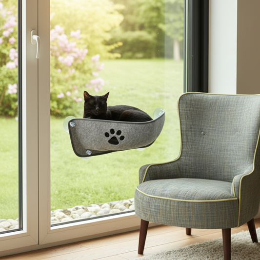 CAMA HAMACA CON VENTOSA PARA GATOS