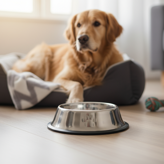 COMEDERO O BEBEDER DE METAL PARA MASCOTAS 25.5 CM