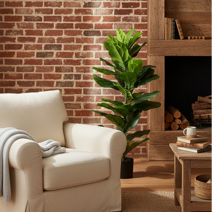 PLANTA ARTIFICIAL FICUS LYRATA HOJAS DE PIANO 1 MTS