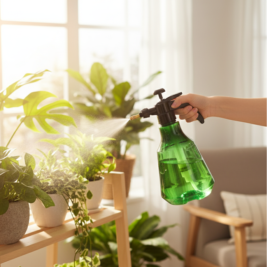 BOTELLA DE AGUA CON PULVERIZADOR PARA RIEGO 2LTS