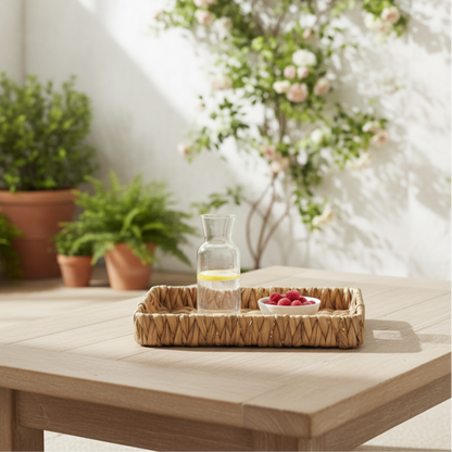 BANDEJA RECTANGULAR DE MIMBRE