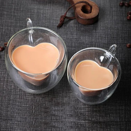 TAZA DE VIDRIO RESISTENTE AL CALOR 250ML – CORAZÓN