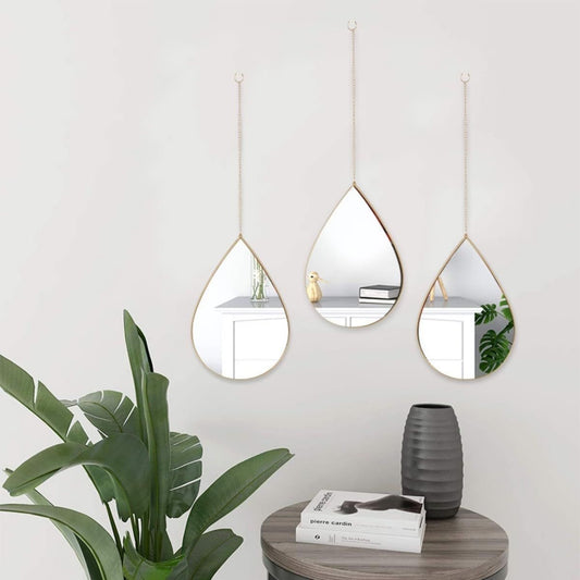 SET DE 3 ESPEJOS CON FORMA DE GOTA