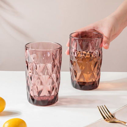 VASO ROSA DE VIDRIO 400 ML