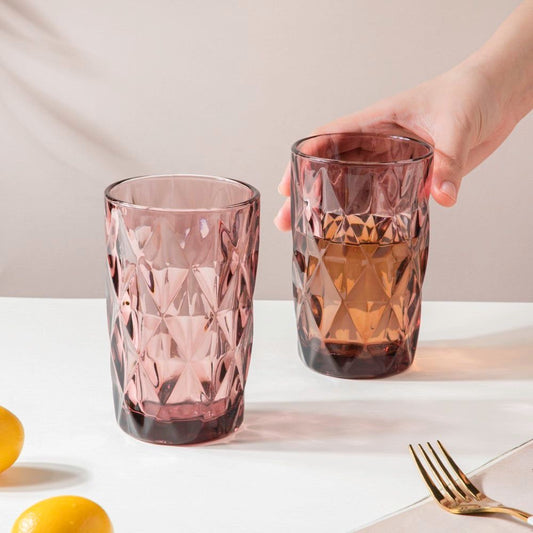 VASO ROSA DE VIDRIO 400 ML