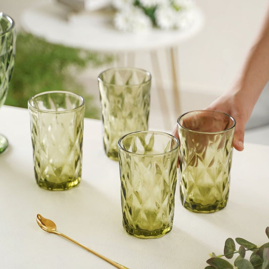 VASO VERDE DE VIDRIO 400 ML