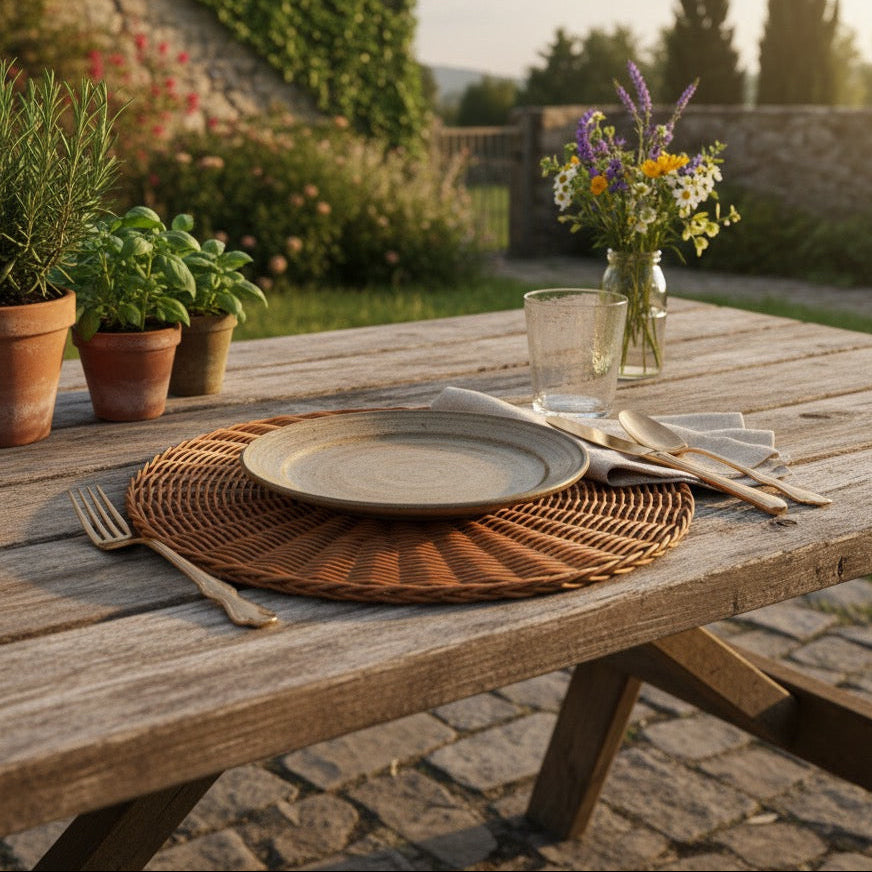 INDIVIDUAL TEJIDOS DE YUTE 25CM CAFE CLARO