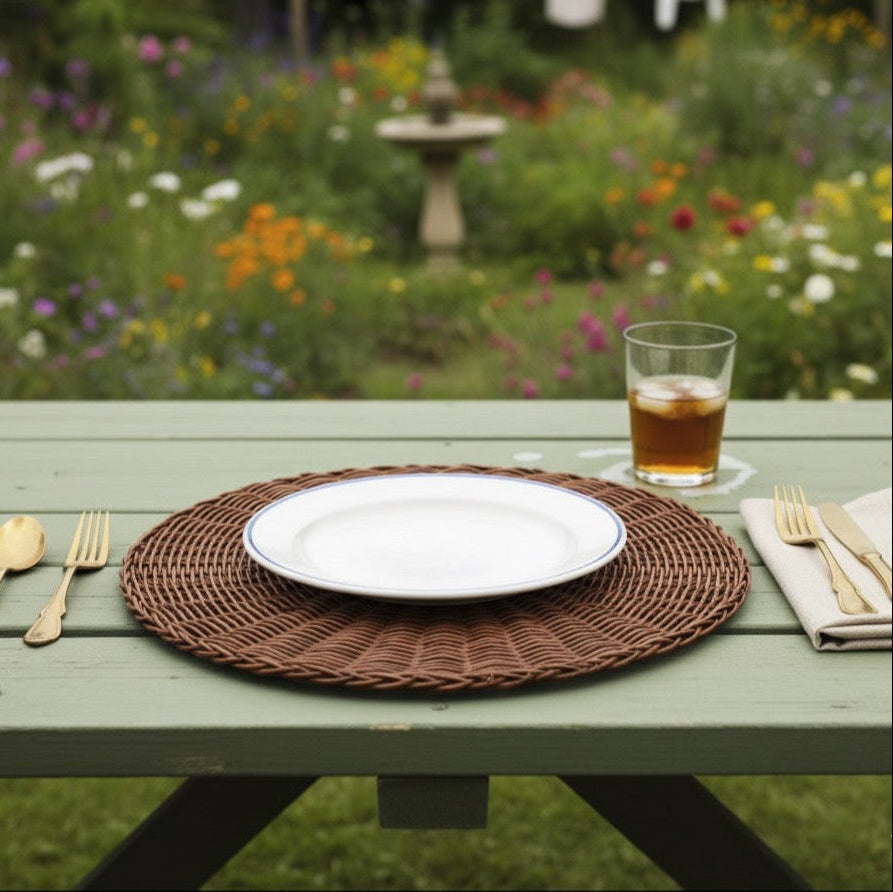 INDIVIDUAL TEJIDOS DE YUTE 25CM CAFE OSCURO