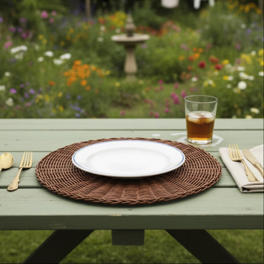 INDIVIDUAL TEJIDOS DE YUTE 25CM CAFE OSCURO