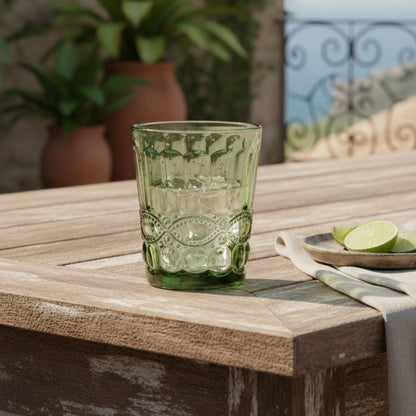 6 vasos de vidrio - color verde
