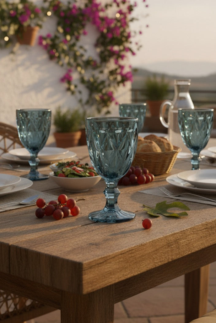 COPA DE VIDRIO AZUL 330ML V2