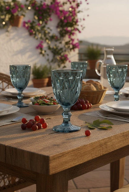 COPA DE VIDRIO AZUL 330ML V2