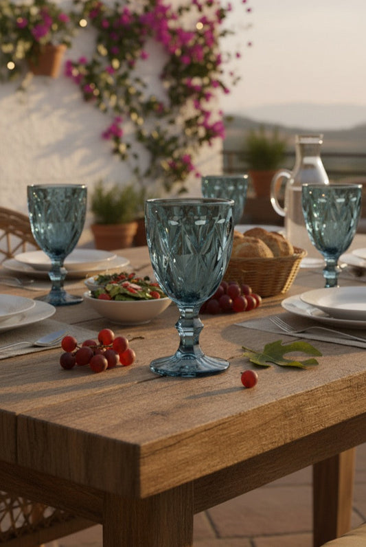 COPA DE VIDRIO AZUL 330ML V2