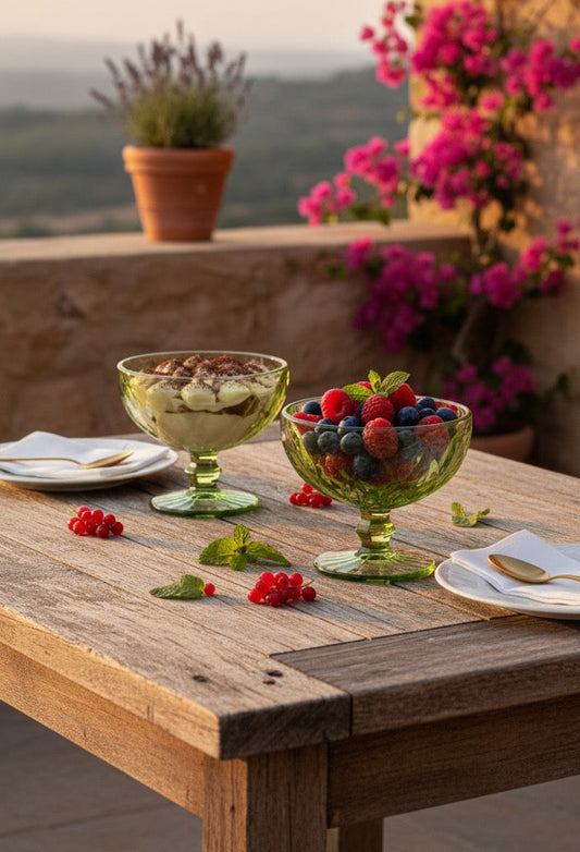 COPA PARA POSTRE VERDE 400ML