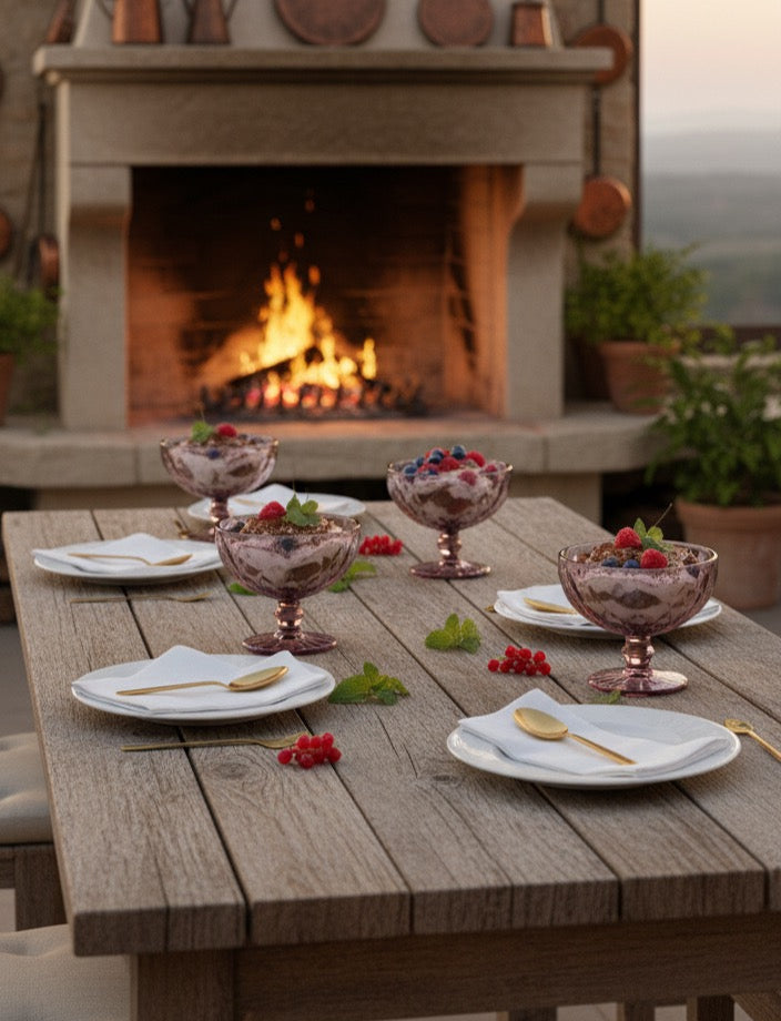 COPA PARA POSTRE ROSA 400ML