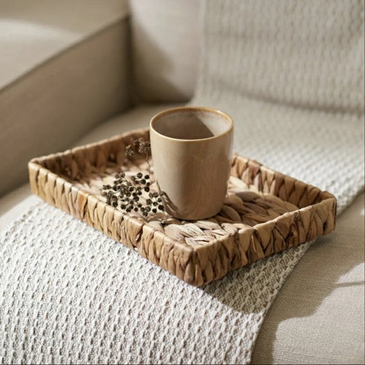 BANDEJA RUSTICA PEQUEÑA RECTANGULAR DE YUTE