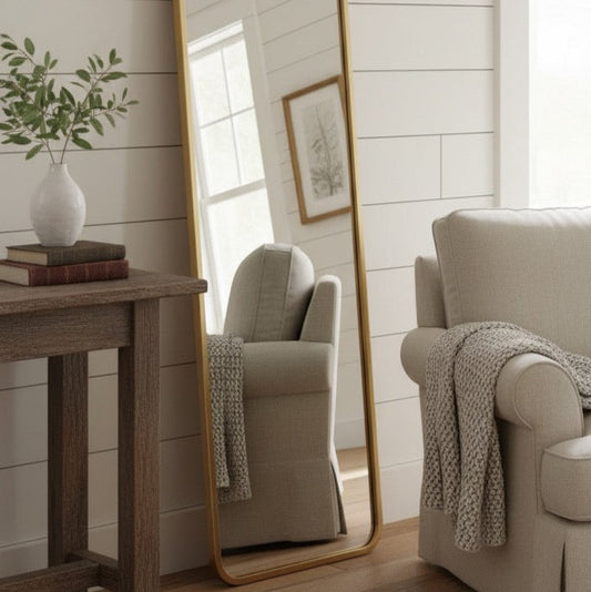 ESPEJO CON MARCO DE MADERA 120CM