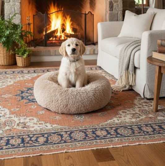 CAMA PELUDA PARA MASCOTAS D 40 CM