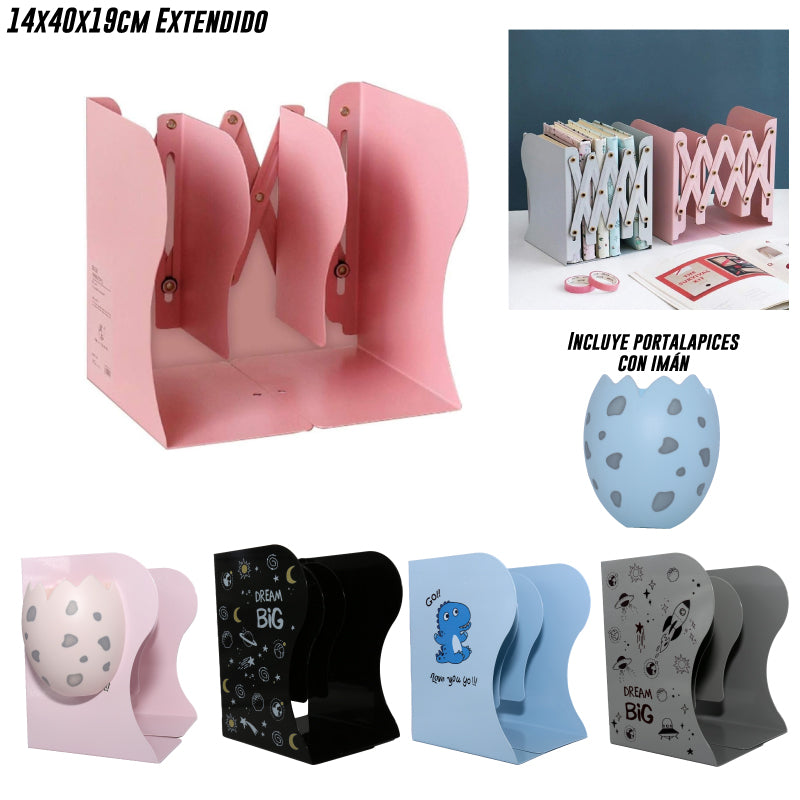 ORGANIZADOR SUJETALIBROS AJUSTABLE EXTENDIBLE