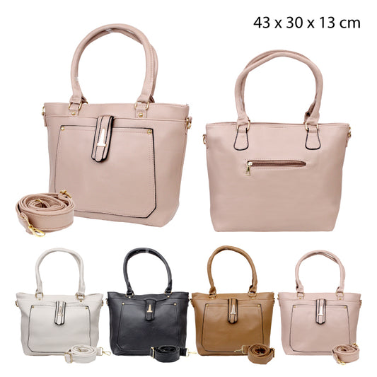 BOLSO CARTERA GRANDE CON BROCHE